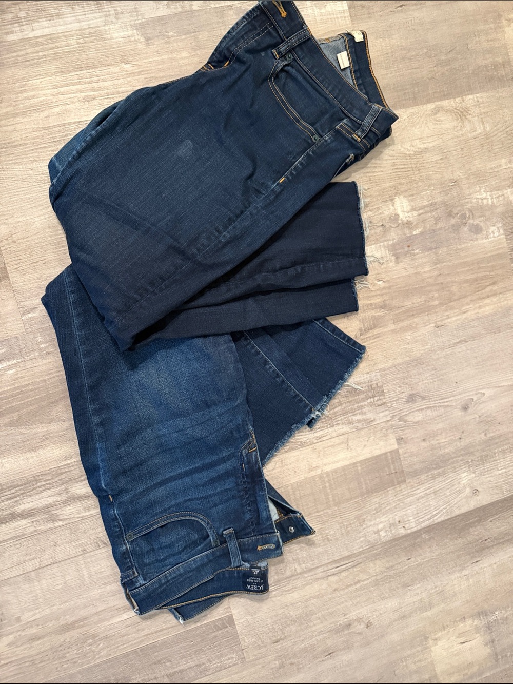 J. Crew Women's Indigo & Dark Indigo Ankle Jeans Duo